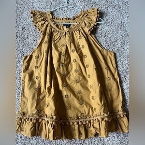 J. CREW eyelet top blouse shirt Size XL New